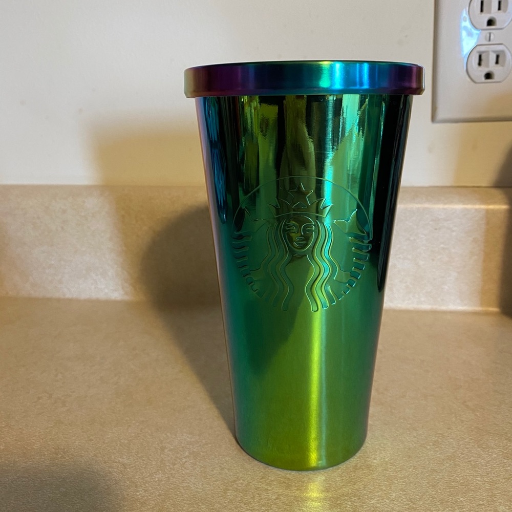 Starbucks iridescent stainless steel cold cup 16oz
